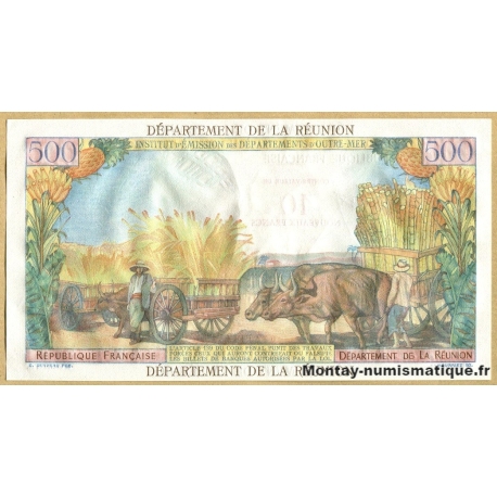 10 NF sur 500 Francs Pointe à Pitre - La Réunion (1971)