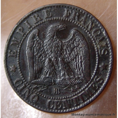 5 Centimes Napoléon III  1865 BB Strasbourg