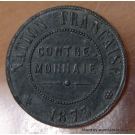 5 centimes 1873 contre-monnaie en zinc 