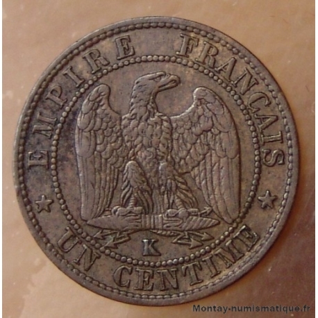 1 Centime Napoléon III 1853 K Bordeaux Feuille horizontale