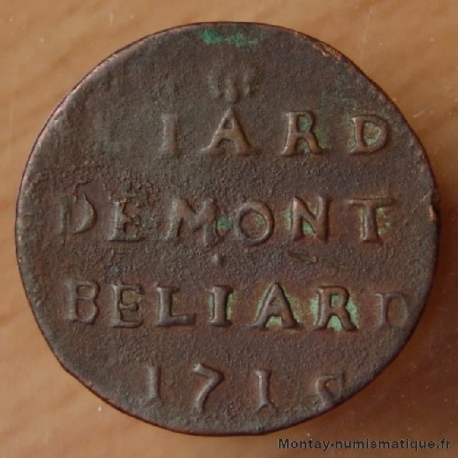 Comté de Montbéliard Liard 1715 Léopold Eberhard