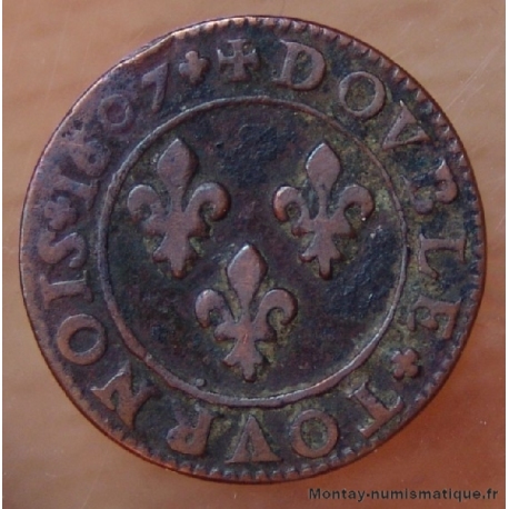 Henri IV Double Tournois 1607 D Lyon