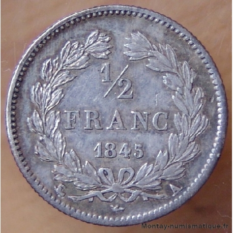 1/2 Franc Louis Philippe 1er 1845 A Paris