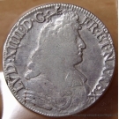 Louis XIV Ecu à la cravate 1673 L Bayonne