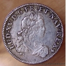 Louis XV 1/3 Ecu France 1721 K Bordeaux flan neuf