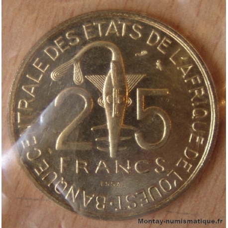 Etats de l'Afrique Centrale 25 francs 1970 Essai