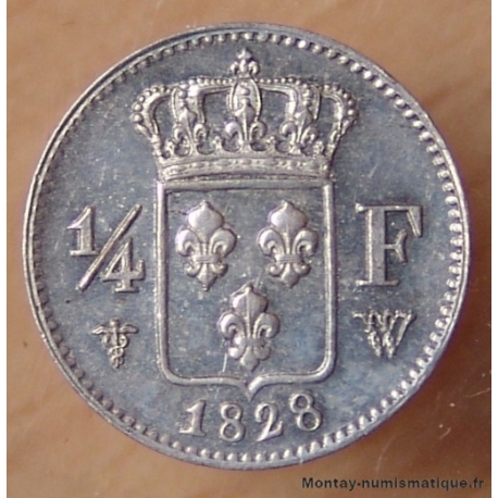 1/4 de Franc Charles X 1828 w Lille