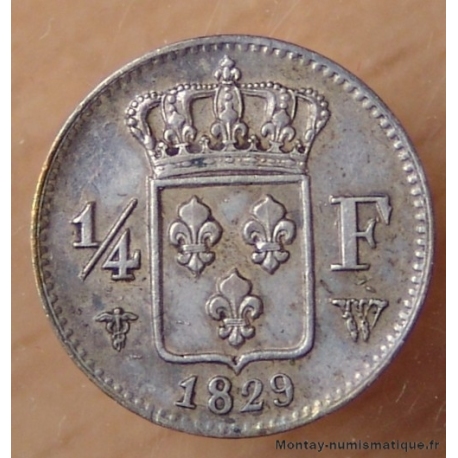1/4 de Franc Charles X 1829 W Lille