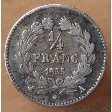 1/4 de Franc Louis Philippe 1835 A Paris