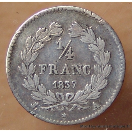 1/4 de Franc Louis Philippe 1837 A Paris