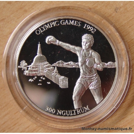 BHOUTAN 300 Ngultrums 1992 proof olympic games
