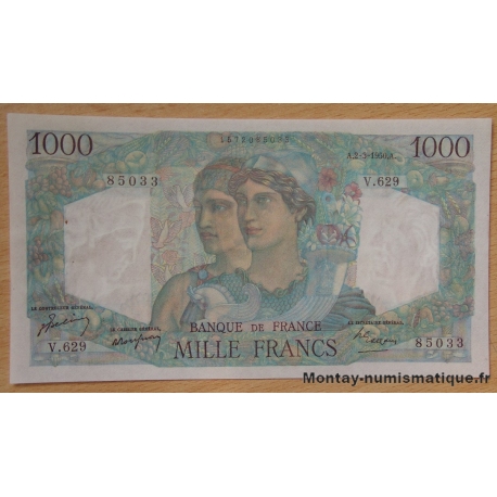1000 Francs Minerve et Hercule 2-3-1950 V.629