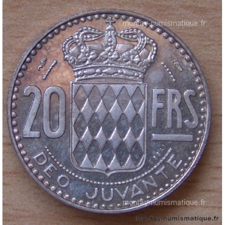 Monaco 20 Francs Rainier III 1950 essai argent