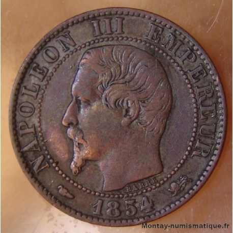 5 Centimes Napoléon III tête nue 1854 D Lyon