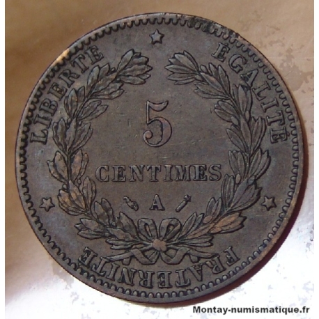 5 Centimes Cérès 1880 A Paris