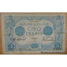 5 Francs Bleu 16-12-1912 
