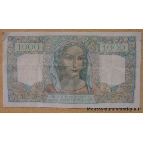 1000 Francs Minerve et Hercule 28-6-1945