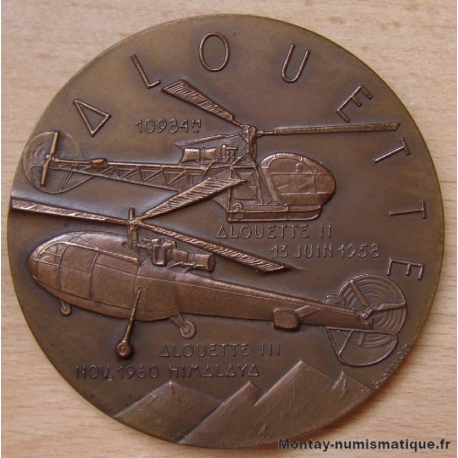 Médaille Aviation - Alouette II et III et super Frelon  