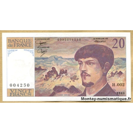 20 Francs Debussy 1980 H.002