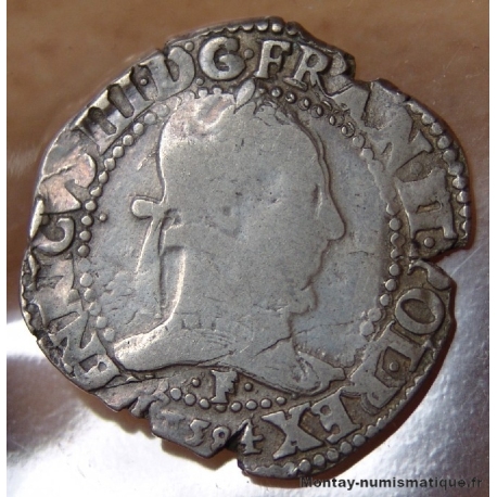 Henri III Franc au col plat 1584 F Angers