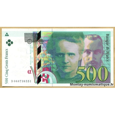 500 Francs Pierre et Marie Curie 2000 D 044738551 