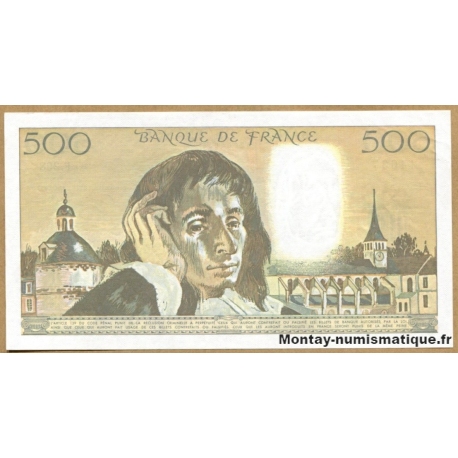500 Francs Pascal 2-3-1989 F.298