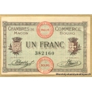  Saône et Loire 71,  Ain 01- 1 Franc 1915