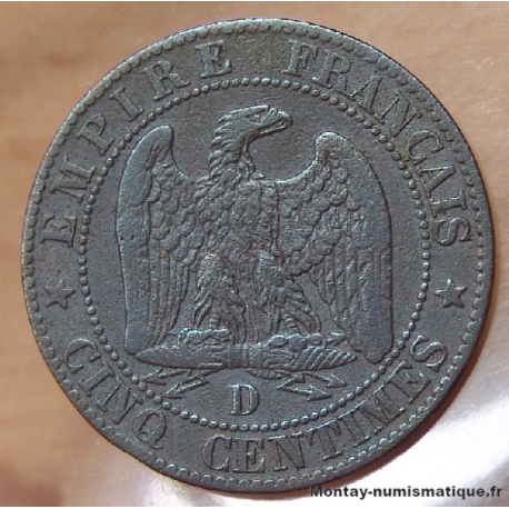 5 Centimes Napoléon  III 1855 D ancre