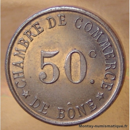 Algérie 50 Centimes Bône ND Maillechort
