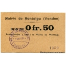 Montaigu (85) Bon de 50 centimes 13-08-1915   Vendée 