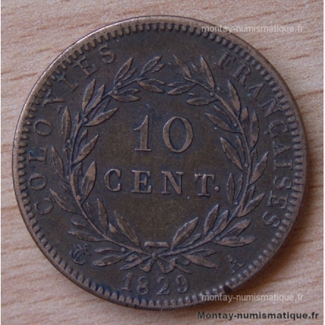 Colonies Générales 10 Centimes Charles X 1829 A