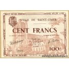 Saint-Omer (62) 100 Francs Juin 1940 Série A
