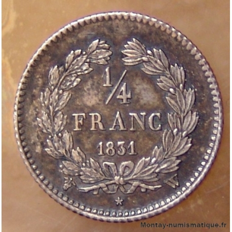1/4 de Franc Louis Philippe 1831 W Lille
