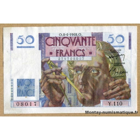 50 Francs Le Verrier 8-4-1948 Y.110