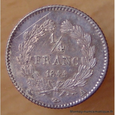 1/4 de Franc Louis Philippe 1844 A Paris
