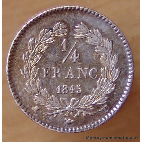 1/4 de Franc Louis Philippe 1845 W Lille