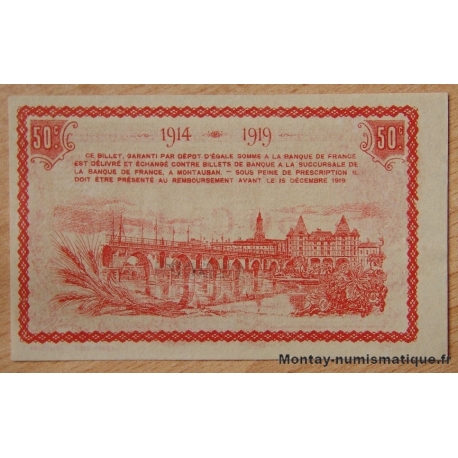 Montauban (82) 50 centimes 20 Novembre 1914 - Chambre de Commerce