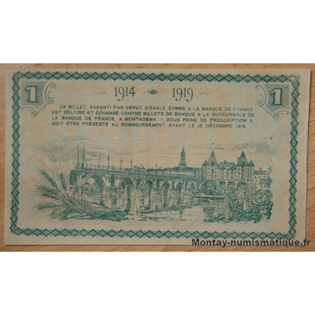 Montauban (82) 1 Franc 20 Novembre 1914 - Chambre de Commerce