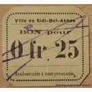 Algérie - Sidi-Bel-Abbès 25 centimes ND (1916-1918)