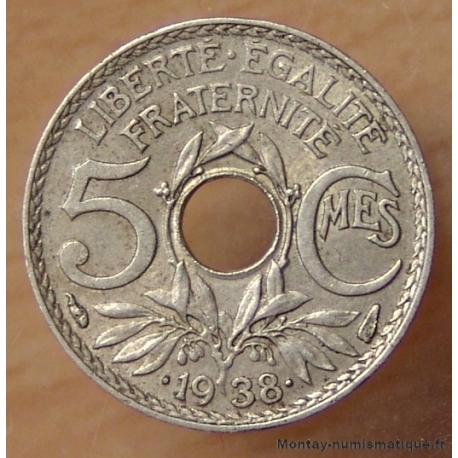 5 Centimes Lindauer 1938 Etoile entre R et F