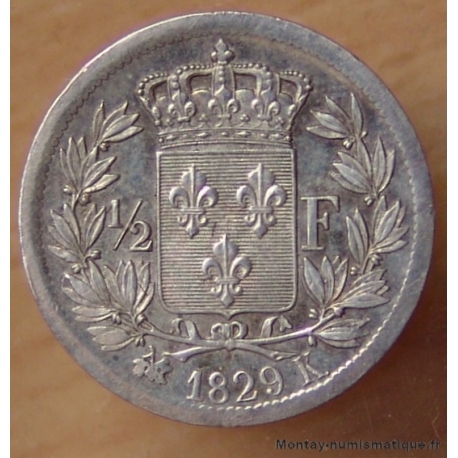 1/2 Franc Charles X 1829 K Bordeaux