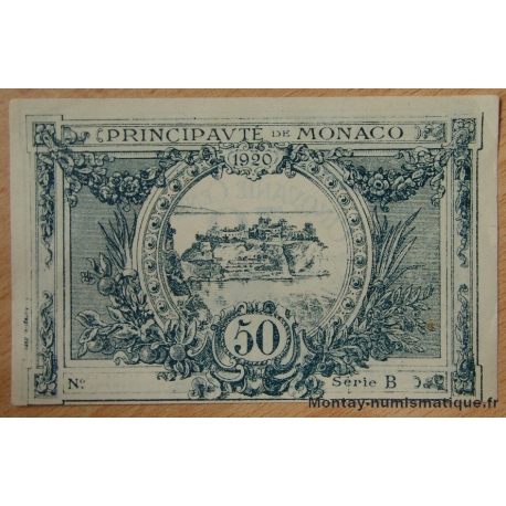 Monaco 50 centimes 1920 série B SPECIMEN