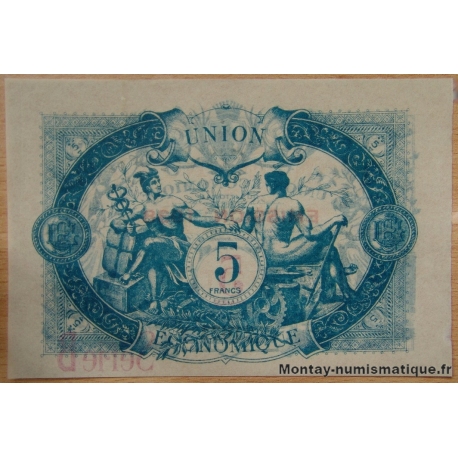 Nice (06) 5 Francs Union Economique du Littoral 1938 Série B