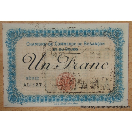 Besançon (25) 1 franc Annulé du 12 novembre 1915 Série AL 137