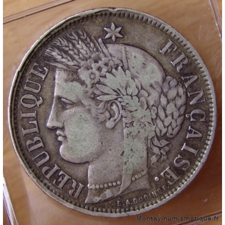 5 Francs Cérès sans légende 1870 K étoile 11h00