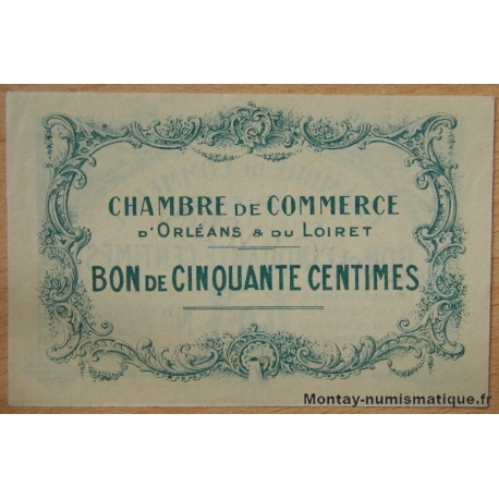 Orléans et Loiret (45) 50 centimes 1914 SPECIMEN