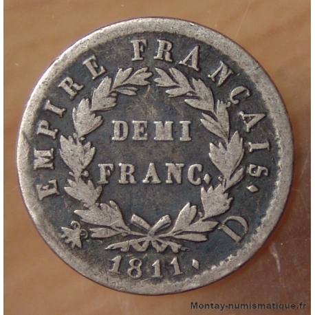 Napoléon I er Demi Franc 1811 D Lyon