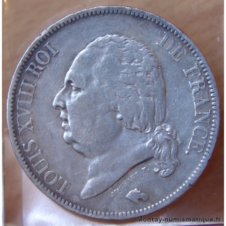 5 Francs Louis XVIII 1817 K Bordeaux buste nu