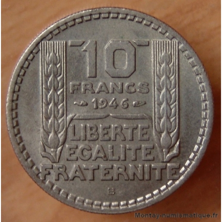 10 Francs Turin 1946 B Rameaux longs