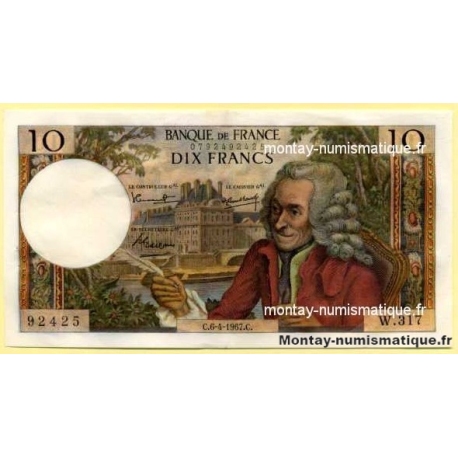 10 Francs Voltaire 6-4-1967 W.317